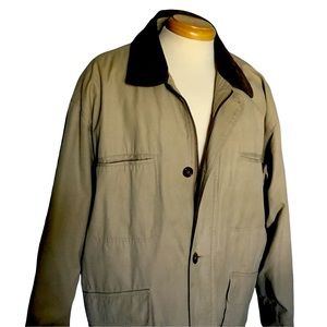 GEAR Ranch-Style  Long Jacket. XL Cotton Canvas, Lined, 5-Pkts.Tan, Suede Coll